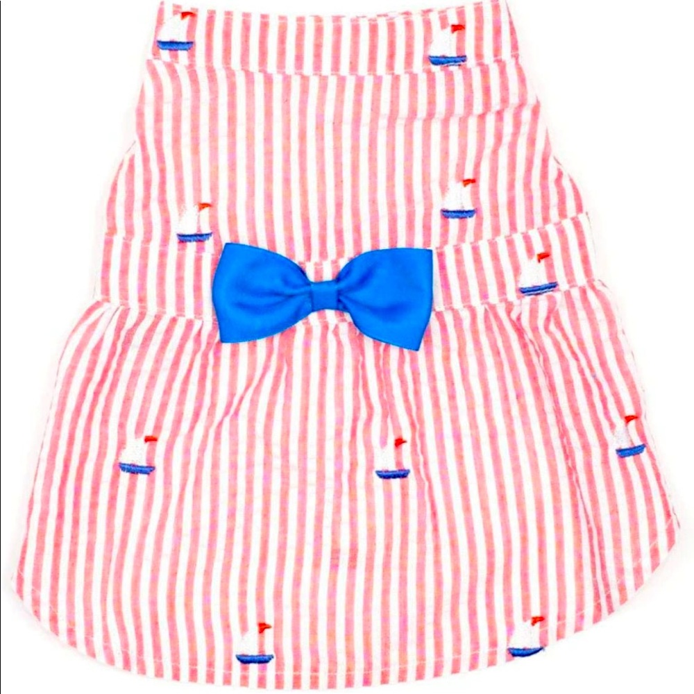 Sail boat dress for dogs New no tags